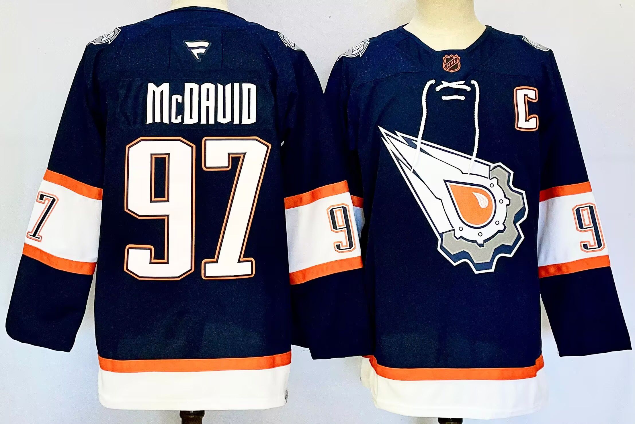 Men Edmonton Oilers #97 Mcdavid Drak Blue 2025 Home Premier Player NHL Jersey->detroit red wings->NHL Jersey
